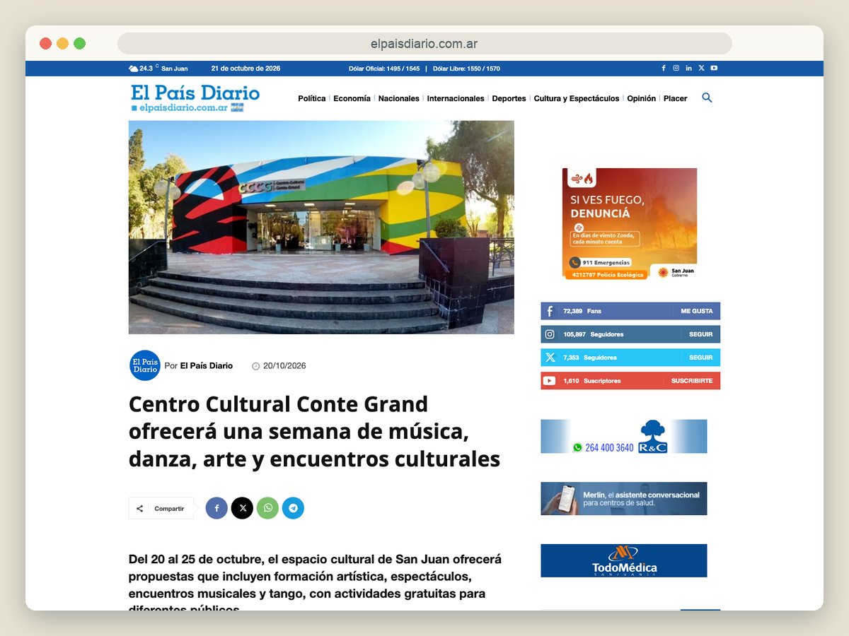 Una nota de El País Diario